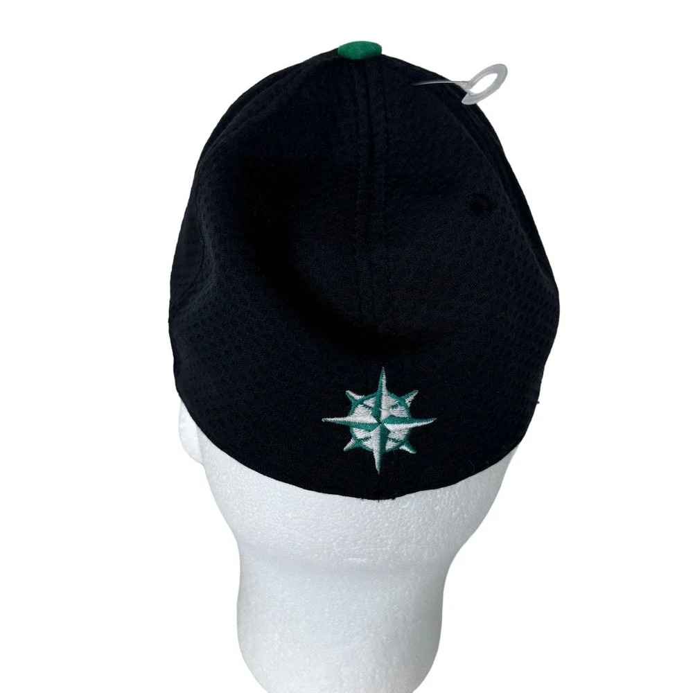 New Era MLB Seattle Mariners Fitted Hat 39THIRTY Embroidered Logo Black Youth OS